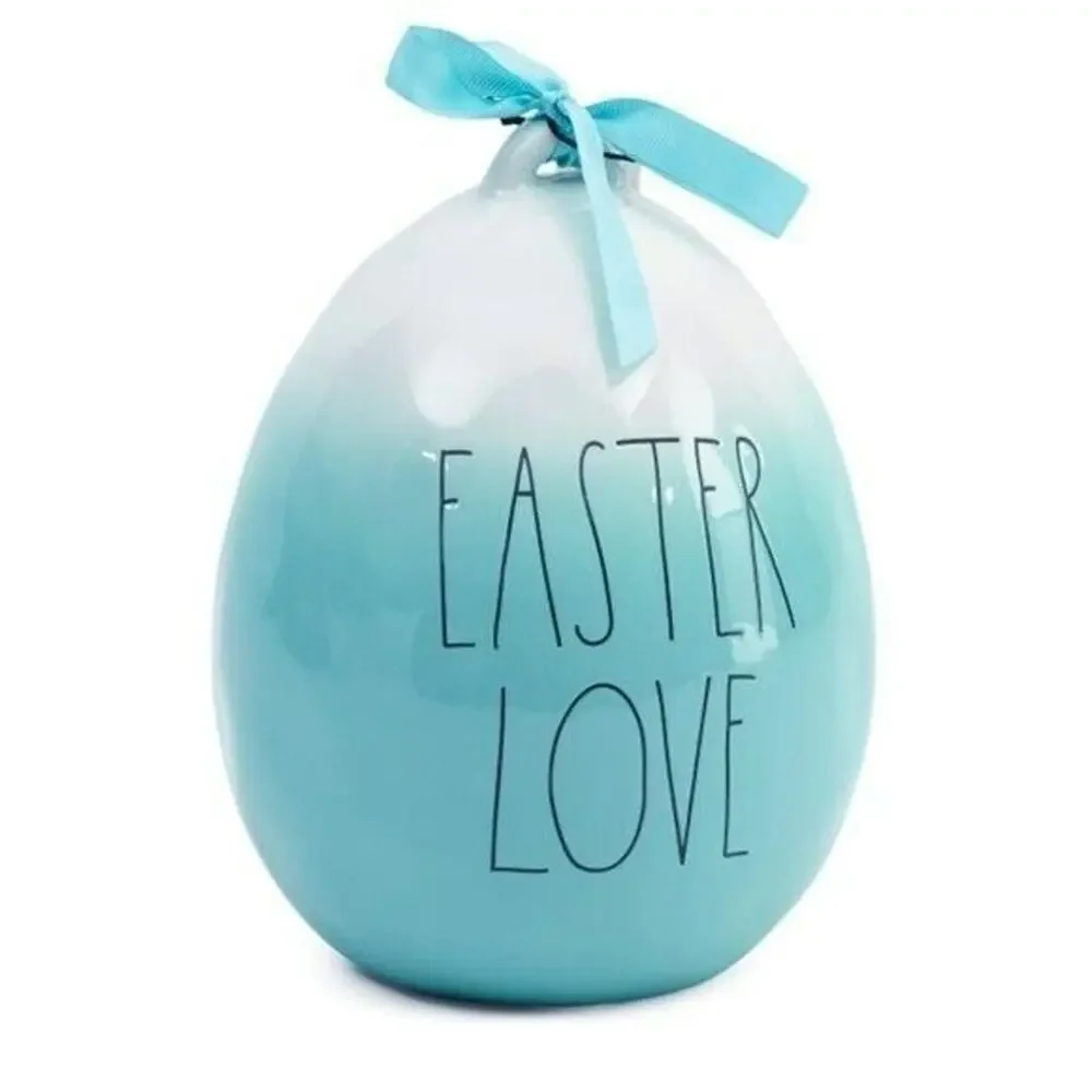 NWT Rae Dunn Home Decor 9.5in Ceramic Ombre Easter Love Egg